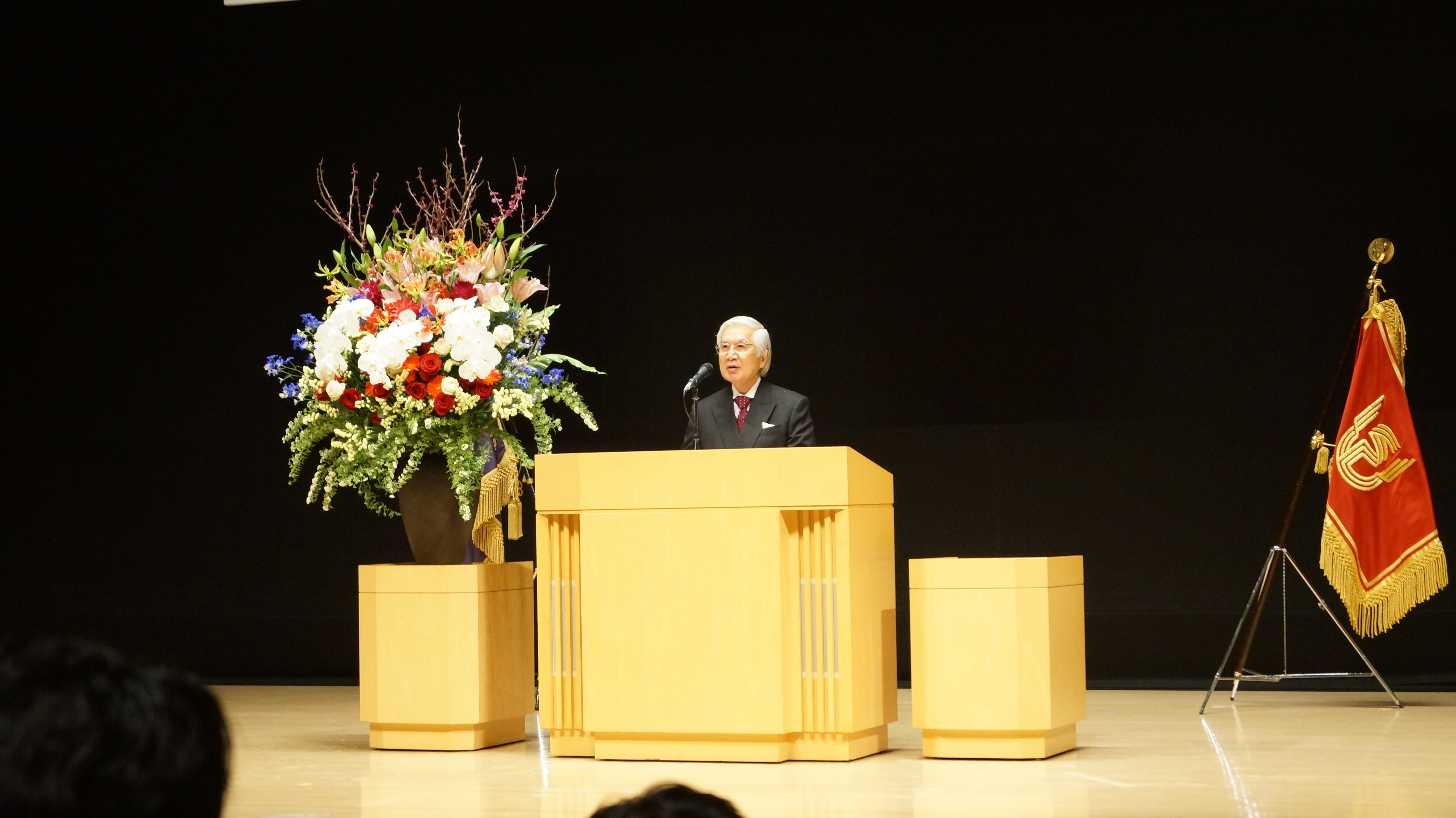 入学式写真 理事長