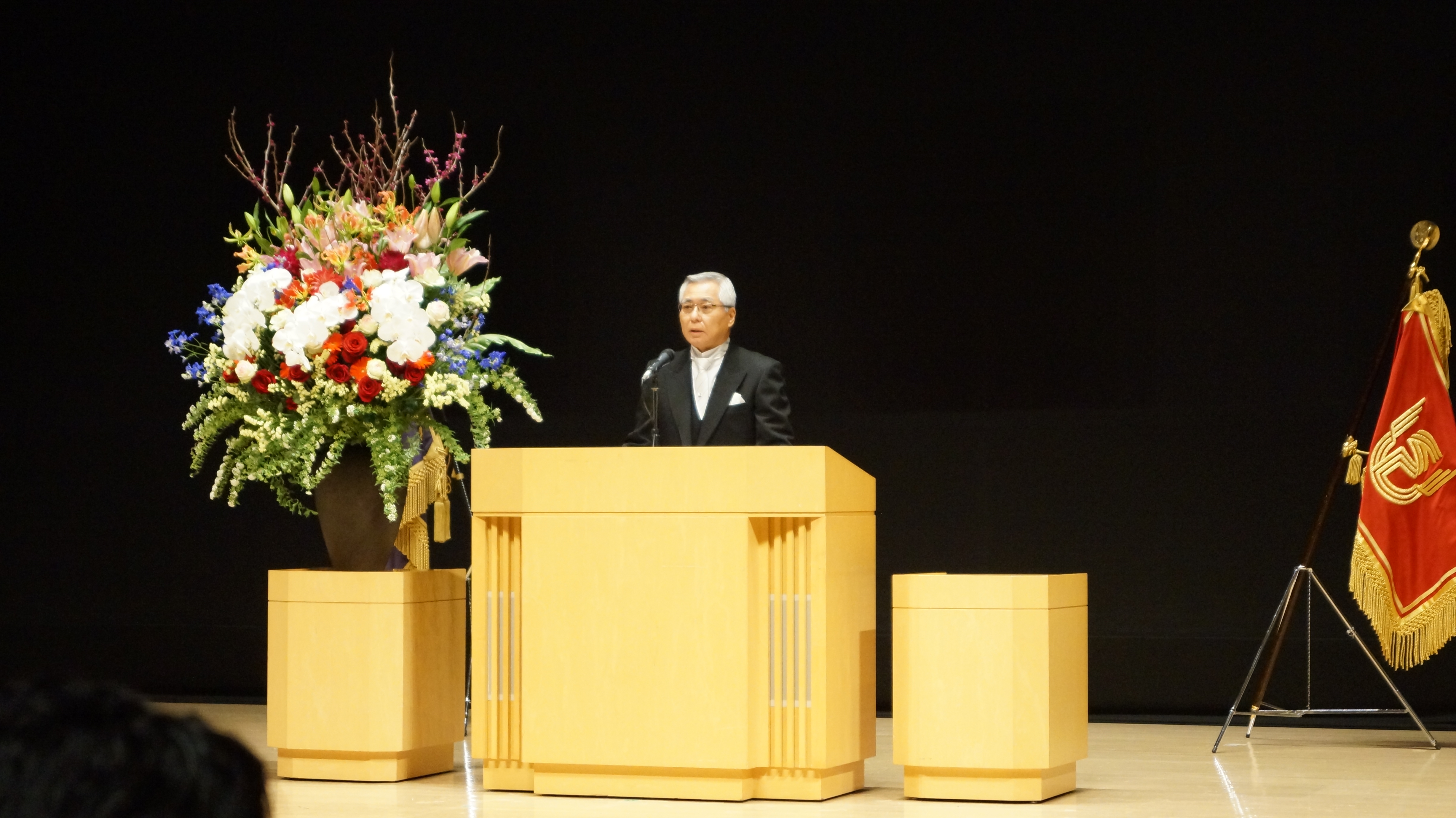 入学式写真 学長